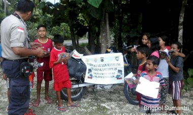 Bhabinkamtibmas Sumantri, Inovator Perpustakaan Keliling Di Ujung Pulau Rote