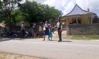 Berikan Rasa Aman, Polsek Rote Tengah Rutin Amankan Ibadah Gereja Hari Minggu