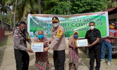 Sentuh Masyarakat Terdampak Covid – 19, Kapolres Terjun Langsung Berikan Bantuan Sosial