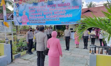 Kunjungi Polsek Lobalain, Awali Kunker Maraton Kapolres Rote Ndao Ke Polsek Jajaran