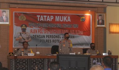 Tatap Muka Dengan Personel Polres Rote Ndao, Kapolda NTT Berikan Motivasi Ke Anggota