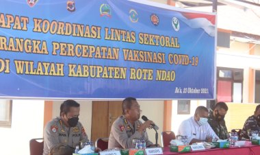 Sukseskan Program Vaksinasi, Polres Rote Ndao Gelar Rakor Lintas Sektoral