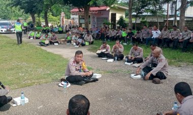 Menuju Zona Integritas WBK, Kapolres Rote Ndao Berikan Arahan Kepada Personel