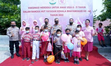 Vaksinasi Merdeka Anak Dalam Rangka HUT YKB ke-42, Kapolda NTT : Kegiatan Ini Mendapat Respon Yang Luar Biasa