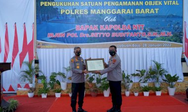 Kapolda NTT Resmi Kukuhkan Pembentukan Satuan Pamobvit Polres Manggarai Barat