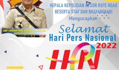 Momentum HPN 2022, Kapolres Rote Ndao Mengajak Seluruh Insan Pers Dan Masyarakat Bersama Perangi Pandemi