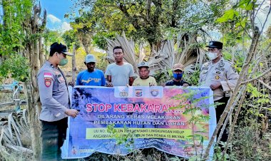 Cegah Karhutla, Polsek Pantai Baru Ajak Warga Peduli Lingkungan