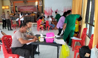 Pemeriksaan Kesehatan Berkala, Ratusan Personel Polres Rote Diambil Sampel Darahnya