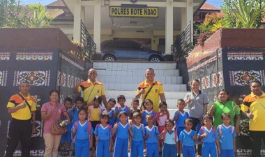 Polisi Sahabat Anak, Polres Rote Ndao Terima Kunjungan Anak-Anak TK Onatali