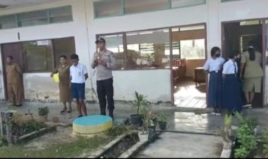 Polsek Goes to School, Kapolsek Rote Timur Pimpin Apel Pagi di SMPN 1 Rote Timur