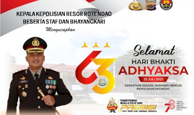 Ucapan Selamat Hari Adhyaksa Ke-63 Kapolres Rote Ndao