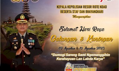 Ucapan Selamat Hari Raya Galungan dan Kuningan Kapolres Rote Ndao