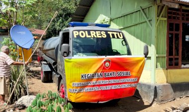 Kapolres TTU Lepas Pendistribusian Bantuan Air Bersih ke 4 Desa