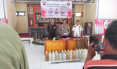 Polres Rote Ndao Gelar Konferensi Pers Hasil Operasi Pekat Turangga 2023