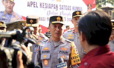 Humas Polri Gelar Pasukan Kesiapan Satgas Humas Dalam Pengamanan Pemilu 2024