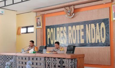 Anev Awal Tahun, Kapolres Tegaskan Agar Anggota Tetap Disiplin dan Laksanakan Tugas Penuh Tanggung Jawab