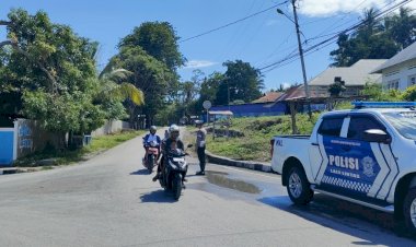 Ciptakan Kamseltibcarlantas, Satuan Lantas Polres Rote Ndao Rutin Laksanakan Gatur Pagi