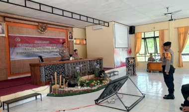 Sosisalisasikan Perkap Nomor 2 Tahun 2022, Kapolres : Para Kabag, Kasat, Kasi dan Kapolsek Lakukan Pengawasan Melekat Kepada Anggotanya Cegah Pelanggaran
