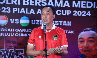 Nobar Timnas Indonesia U-23 Vs Uzbekistan U-23 Bareng Wartawan, Kadiv Humas Bicara Persatuan Bangsa