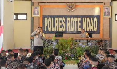 Sebelum Diberangkatkan ke Polda NTT, Ratusan Casis Polri Diberikan Arahan Oleh Kapolres Rote Ndao