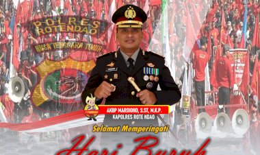 Memperingati Hari Buruh, Kapolres Rote Ndao Beri Ucapan Selamat