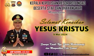 Kapolres Beri Ucapan Selamat Hari Kenaikan Yesus Kristus Kepada Umat Nasrani