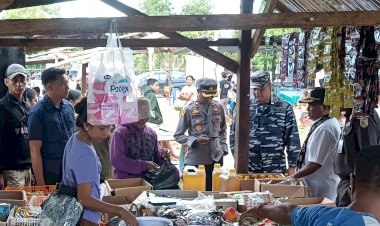 Wakapolresrotendao Hadiri Gerakan Pangan Murah Di Pasar Aduoen