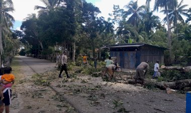Respon Cepat Personel Polsek Rote Selatan Bersama Warga Cegah Kecelakaan
