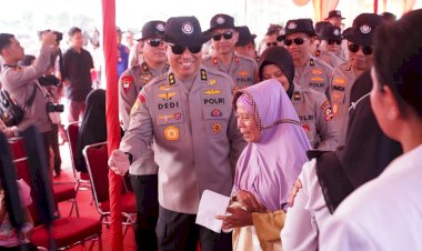 SSDM Polri Gelar Bakti Sosial Dalam Rangka Hari Bhayangkara ke-78 di Lahan Pusat Pembinaan SDM UNGGUL Polri