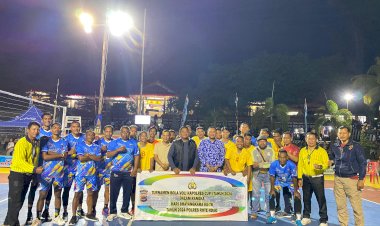 Adu Gengsi Partai Final  Volly Kapolres Cup I 2024