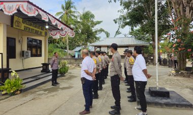 Pastikan Pelayanan Prima ke Masyarakat, Wakapolres Cek Anggota Polsek Rote Barat Laut
