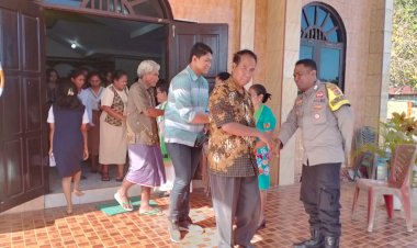 Operasi Mantap Praja Turangga 2024 Berjalan Aman,Bhabinkamtibmas Sosialiasi Di Gereja