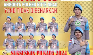 Kapolres Rote Ndao Larang Anggotanya Berpose Simbol Jari di Gelaran Pilkada Serentak 2024, Ini Beberapa Contohnya!