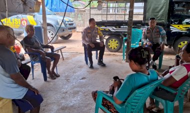 Bersama Personel Bhabinkamtibmasnya,Kapolsek Pantai Baru Memastikan Pelaksanaan Tugas Personelnya Sesuai SOP