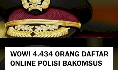 Total Pendaftar Bakomsus bidang Pangan Polri Hingga Hari ke-3 4.434 Orang 