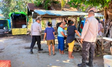 Kegiatan Preventif Personel Polsek Rote Tengah Pada Pasar Mingguan Nggodimeda