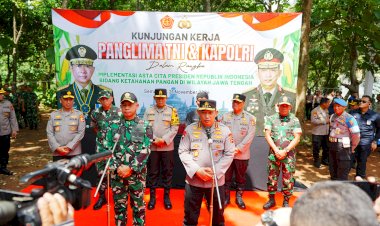 Kapolri-Panglima TNI Tinjau Kesiapan Program Ketahanan Pangan di Jawa Tengah