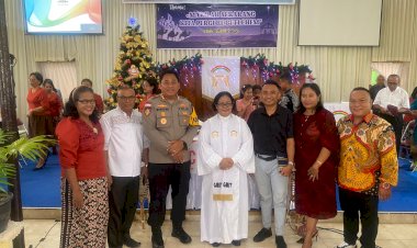 Moment Natal 2024, Kapolres Kunjungi Gereja Betania Ba’a Titipkan Pesan Perdamaian dan Persaudaraan