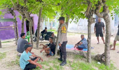 Kegiatan Bhabinkamtibmas  Polsek Rote Barat di Desa Mbiu Lombo