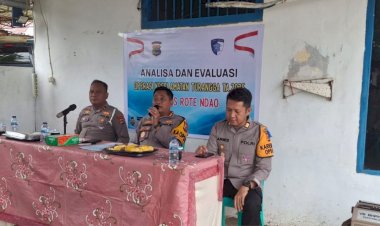 Kapolres Rote Ndao  Pimpin Anev Operasi Keselamatan Turangga 2025 Polres Rote Ndao