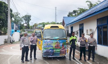 Sat Lantas Polres Rote Ndao Kembali Melaksanakan Pengawalan Rombongan Mudik Gratis Polres Rote Ndao