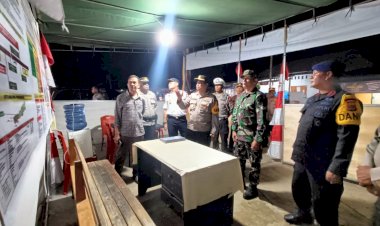 Kapolres Dan Forkompimda Lakukan Pengecekan Pos Pam Di Malam Takbiran