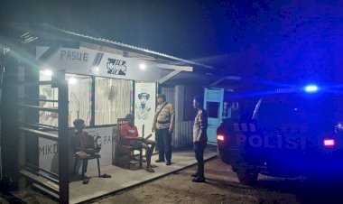 Patroli Lampu Biru Polsek Lobalain Untuk Cegah Tindak Pidana Dan Aksi Kriminalitas