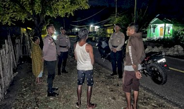 Operasi Pekat Turangga 2025, Patroli Malam Personel Polsek Rote Tengah Cegah Aksi Premanisme