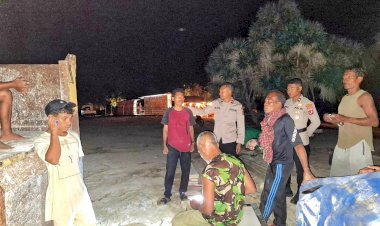 Ciptakan Kamtibmas Kondusif, Personel Polsek Rote Barat Tingkatkan Patroli Malam