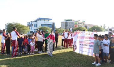 Jelang Hari Bhayangkara Ke 79 Polres Rote Ndao Menggelar Olahraga Bersama Masyarakat