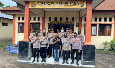 Kapolda NTT Tinjau Polsek Wulanggitang dan Beri Tali Asih untuk Personel Terdampak Erupsi