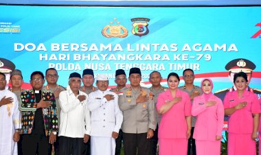 Kapolda NTT Pimpin Doa Bersama Lintas Agama, Pererat Kebersamaan Jelang HUT Bhayangkara ke-79