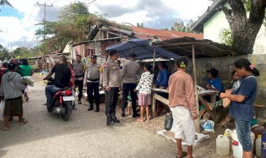 Polsek Rote Barat Laut  Patroli KRYD Pada Pasar Busalangga