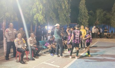 Kapolsek Lobalain :  Kami Terus Tingkatkan Pengamanan Demi Keamanan Dan Kenyamanan Pelaksanaan Pertandingan Futsal Tiga Naga Cup II